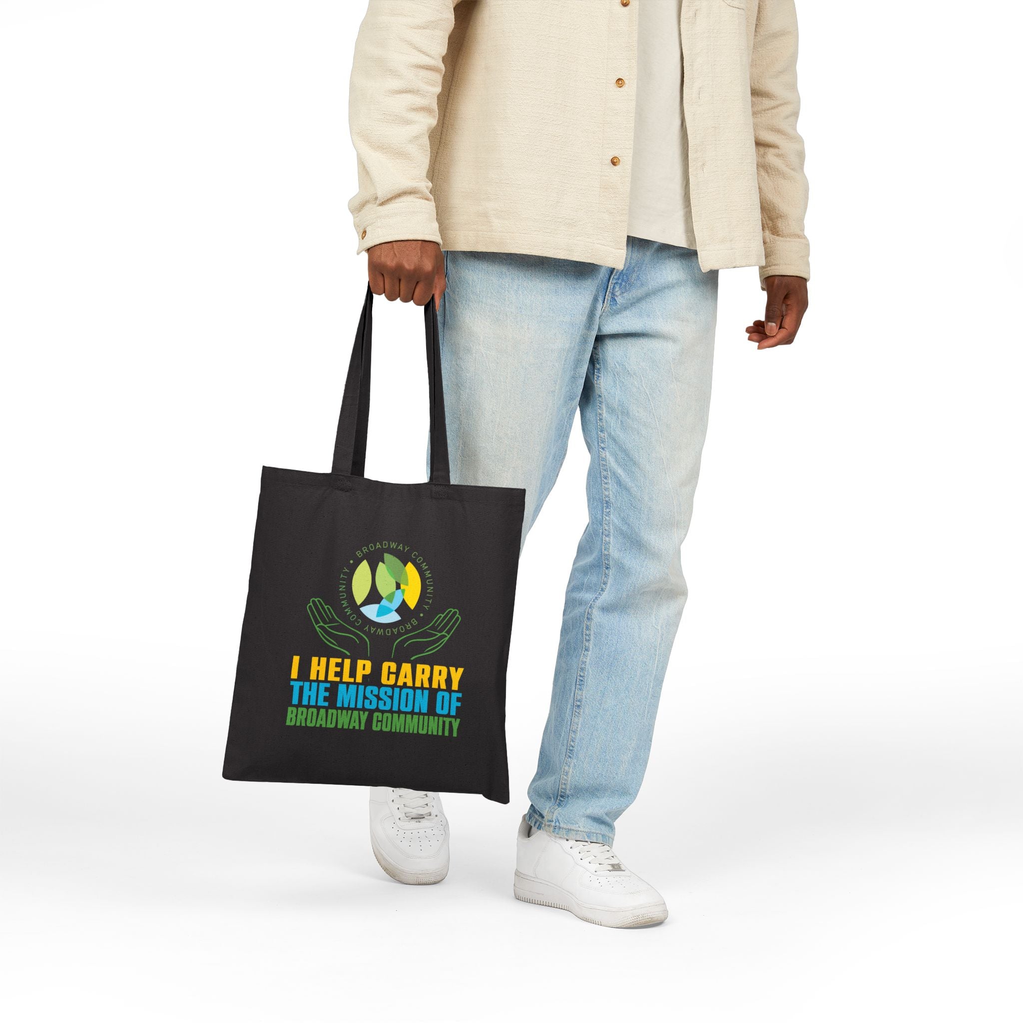 Carry The Mission Black Tote Bag - Broadway Community Collection